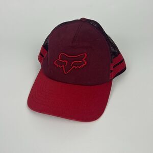 Fox Racing Red & Maroon Mesh baseball Hat Adjustable Snapback Cap
